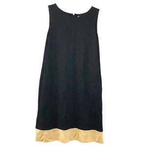 Lisa Perry Metallic Color Block Sleeveless Dress